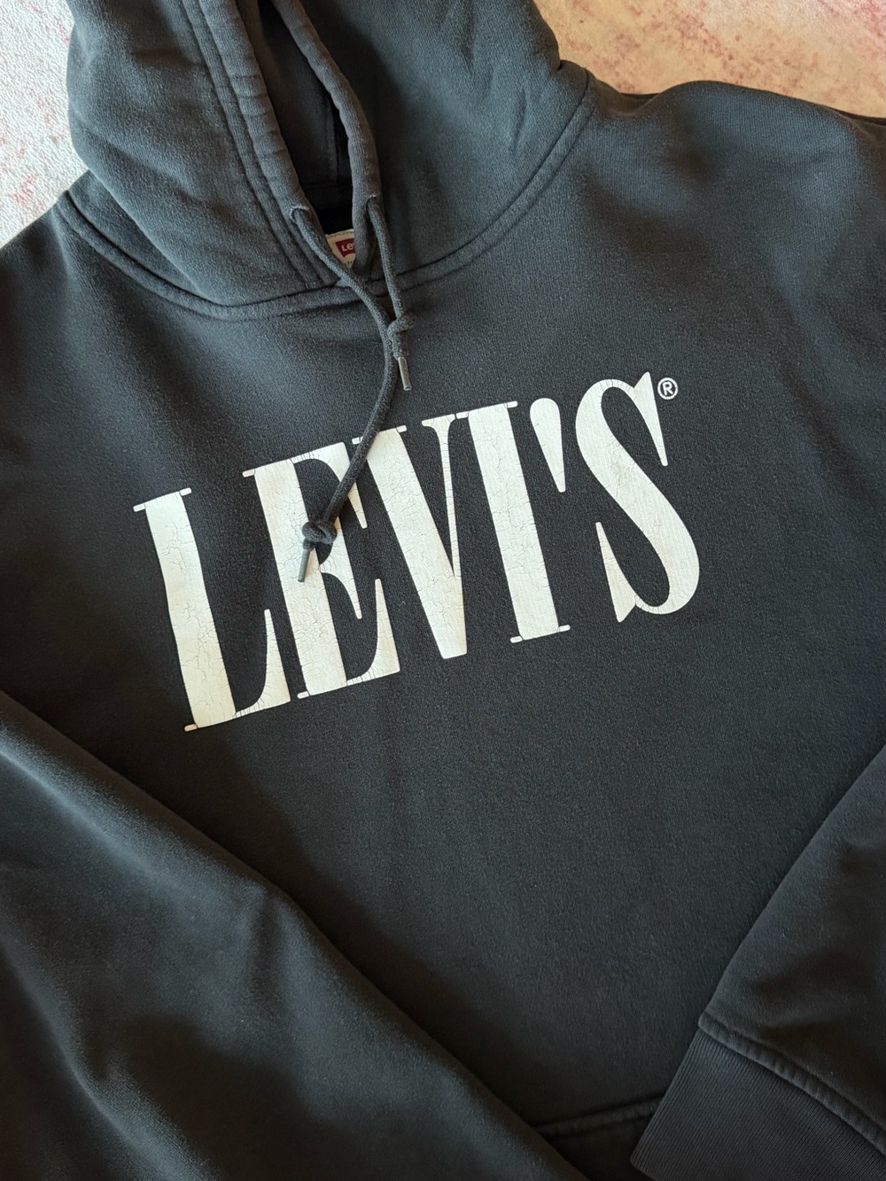 Levi's Black Hoodie with White Logo